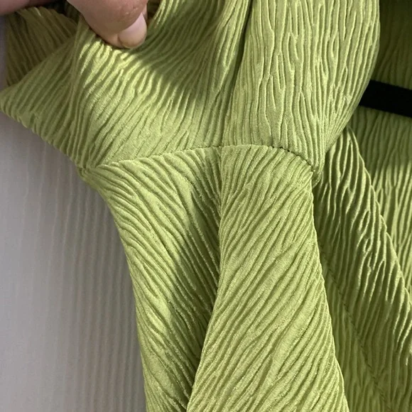 Green SHEIN Collared Long Sleeve Blouse - Picture 6 of 7